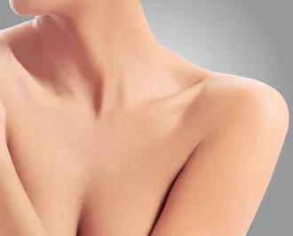 Ultherapy skin lifting London - close-up of a woman's neck and decolletage Close-up of a woman's neck and decolletage for Ultherapy skin lifting in London