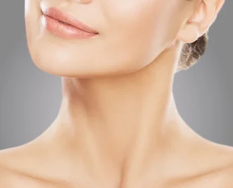 Ultherapy skin lifting London - close-up of a woman's neck and jawline Close-up of a woman's neck and jawline for Ultherapy skin lifting in London